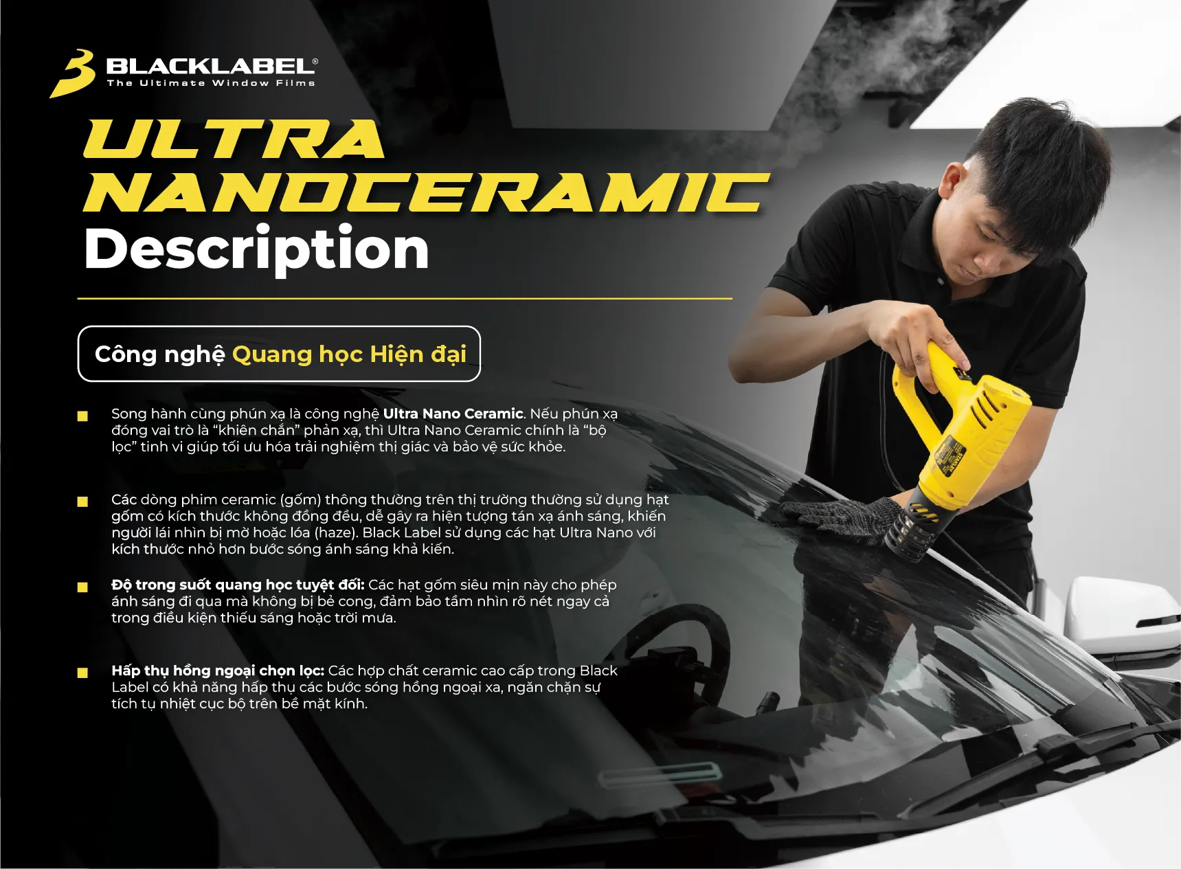 Bảo hành điện tử phim cách nhiệt Black Label Ultra NanoCeramic B55