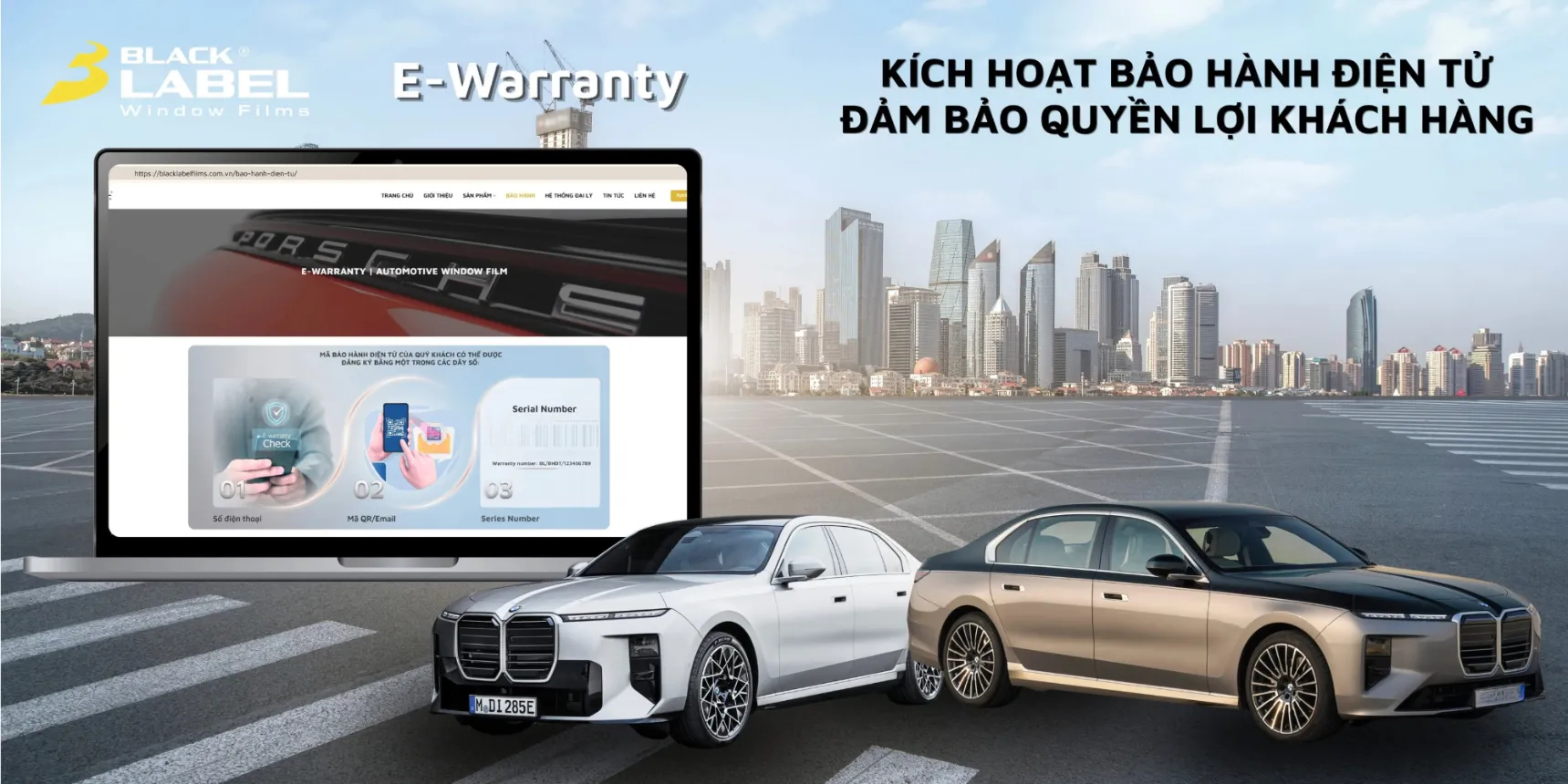 Bảo hành điện tử phim cách nhiệt Black Label Ultra NanoCeramic B55